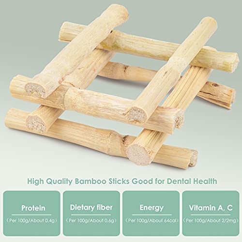 Bissap Sweet Bamboo Chew Sticks for Rabbits 500g/1.1Ib, Bunny Molar Treats Snack for Small Animals Hamsters Chinchillas Guinea Pigs Squirrels Natural