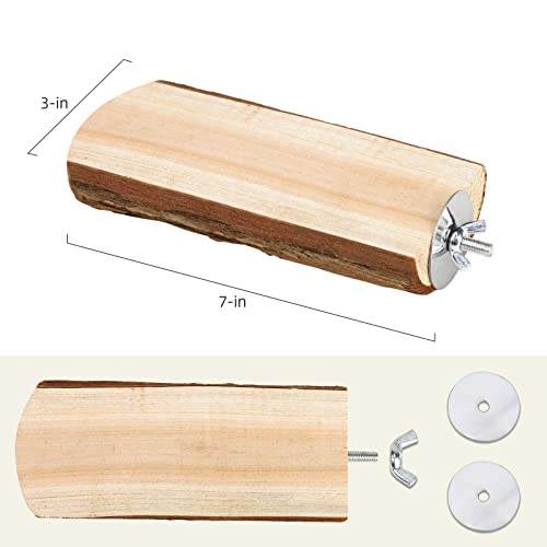 Niteangel Parrot Cage Perch, Wooden Platform for Birds (2 Packs)