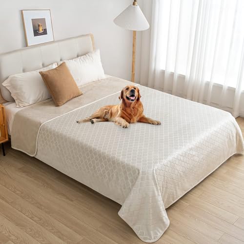 fuguitex Waterproof Dog Blanket Bed Cover Dog Crystal Velvet Moroccan Fuzzy Cozy Plush Pet Blanket Throw Blanket for Couch Sofa(40 * 60 inch