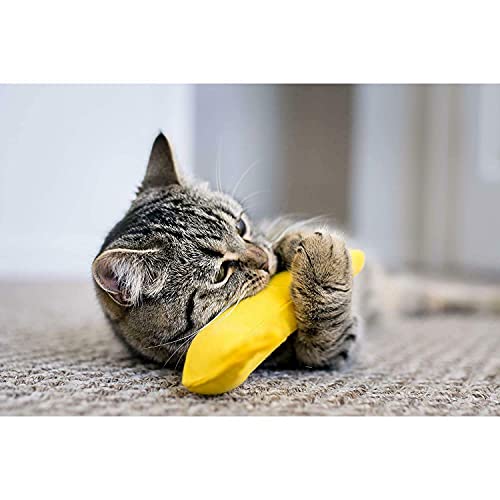 YEOWWW! DuckyWorld 100% ORGANIC CATNIP Leaf & Flower Cat Toy BANANA 3 PACK