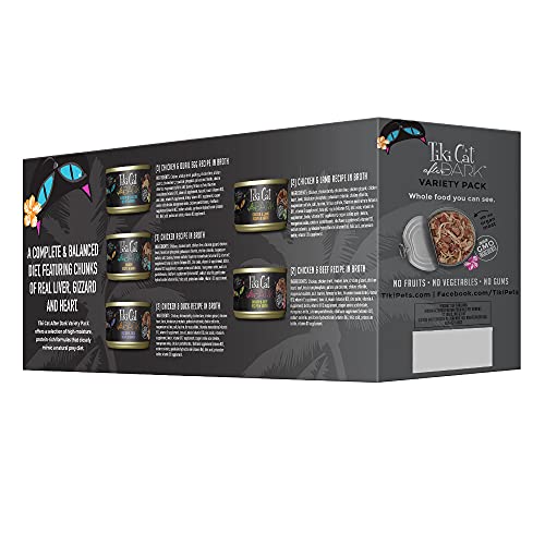 Tiki Cat After Dark Wet Cat Food, Variety Pack, 2.8 oz. Cans (12 Count)