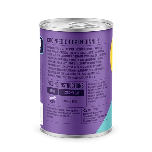 A Strong Heart Wet Dog Food, Chopped Chicken Dinner — Real Chicken & Liver — Complete & Balanced for All Life Stages, Made in USA — 13.2 oz Cans