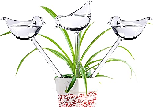 Glass Plant Watering Globes, Self Watering Globes Bird Shape, Self Watering Planter Insert, Plant Watering Devices, Automatic Plant Waterer Indoor