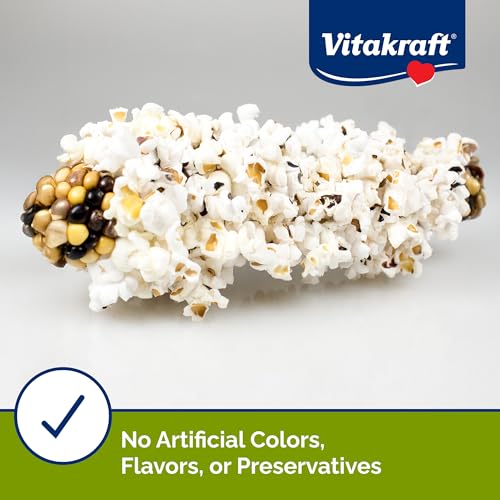 Vitakraft Mini Pops Microwavable Corn Cobs for Small Animals - Corn on The Cob Snack for Hamsters, Rabbits, & Guinea Pigs - Pet Treat & Enrichment