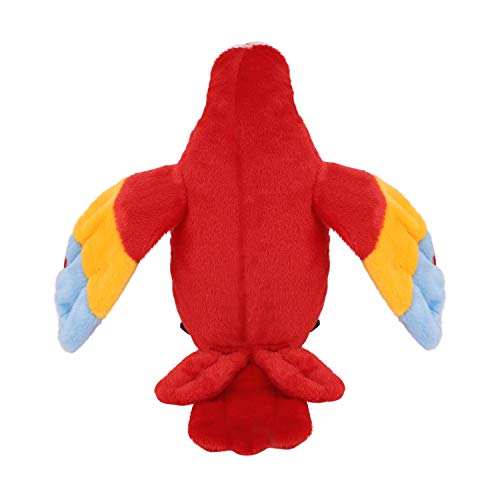 Talking Macaw Parrot Repeat What You Say Stuffed Animal Plush Toy Electronic Record Animated Bird Shake Wings Speaking Parrot Pet Plush Interactive