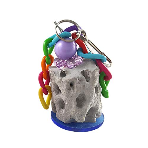 Wontee Bird Calcium Teeth Grinding Chew Treats Toy for Parrot Parakeet Cockatiel Conure Gerbil Rat Mouse Guinea Pig Chinchilla
