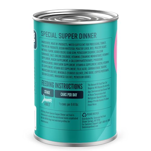 A Strong Heart Canned Wet Cat Food, Special Supper Dinner - 13.2 oz Cans (Pack of 12), Made in The USA with Real Turkey & Fish