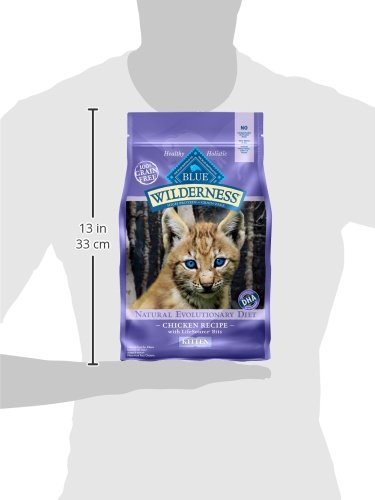 Blue Buffalo Wilderness Natural Kitten Dry Cat Food, with DHA and ARA to Support Brain and Eye Development, High-Protein and Grain-Free Diet