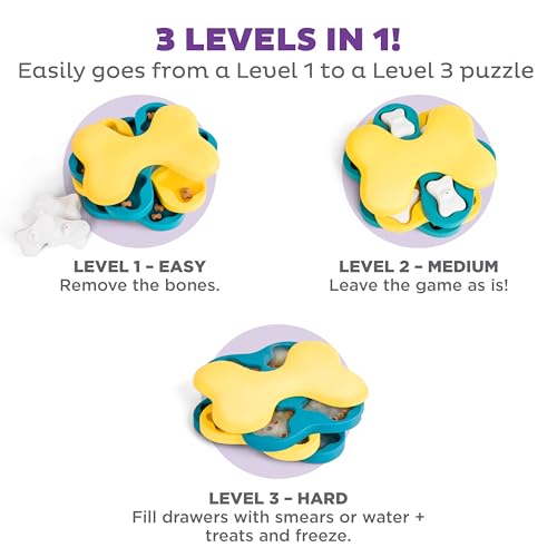 Outward Hound by Nina Ottosson Dog Tornado – Interactive Treat Puzzle Enrichment Toy, 3 Spinning Layers, Level 2 Intermediate