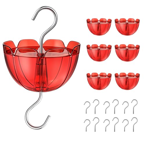 6-Pack Hummingbird Feeder Ant Guard-Large Ant Moat for Hummingbird Feeders, Outdoor Ant-Proof Handing Feeders Accessories,Twist & Clean Ant Guard,6