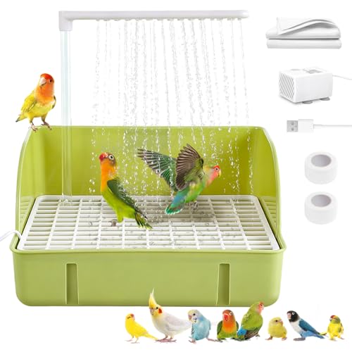 Parrot Bathtub, Large Bird Shower Fountain, Automatic Bird Bath, Parrot Bath Shower, Automatic Bathtub with Circulating Faucet, Indoor Fountain with