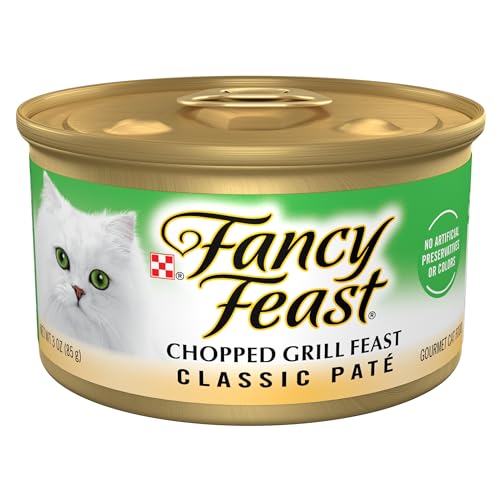 Purina Fancy Feast Chopped Grill Feast Classic Wet Cat Food Pate - (Pack of 24) 3 oz. Cans