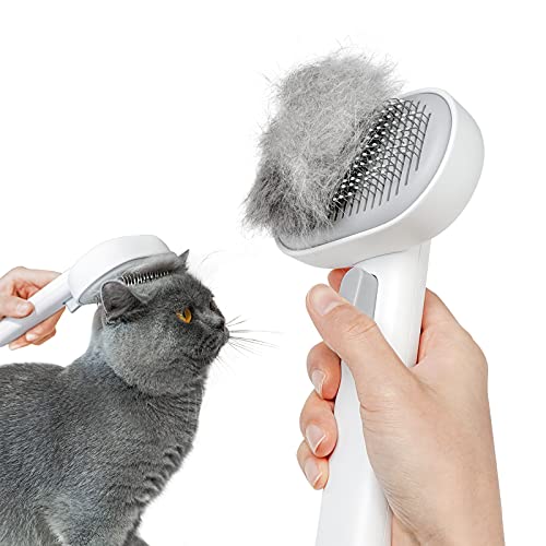 Aumuca Cat Brush for Shedding, Cat Brushes for Indoor Cats, Cat Brush for Long or Short Haired Cats, Cat Grooming Brush Cat Comb for Kitten Rabbit
