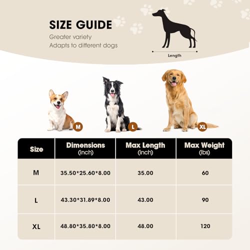 Czpalo Elevated Dog Bed, Raised Outdoor Dog Bed for Large Sized Dogs, Portable Cooling Pet Cot with Breathable & Washable Mesh, Indoor & Outdoor Pet