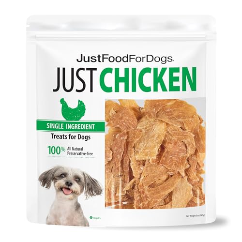Just Food for Dogs Single Ingredient Healthy Dog Treats and Dog Snacks, Jerky Treats, Human Grade, Preservative and Grain Free, Rawhide Free Chews