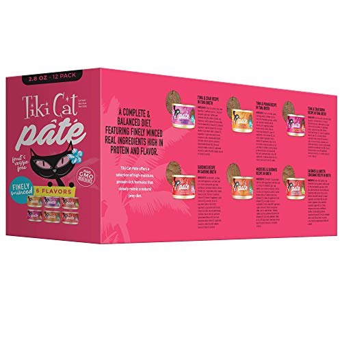 Tiki Cat Grill Pâté Wet Cat Food, Variety Pack, 2.8 oz. Cans (12 Count)