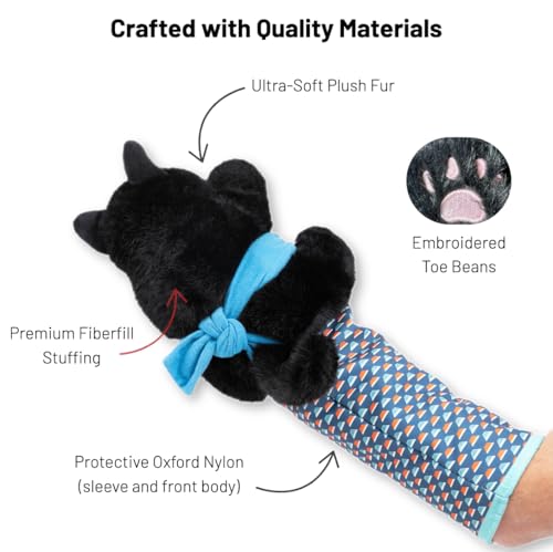 Cat Wrestling Glove Puppet – Interactive Hand Mitt with Durable Protective Sleeve and Catnip - Play & Enrichment