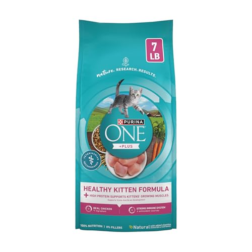 Purina ONE High Protein, Natural Dry Kitten Food, +Plus Healthy Kitten Formula - 7 lb. Bag