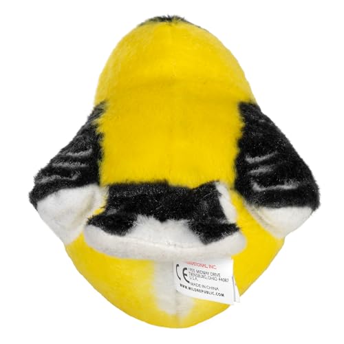Wild Republic Audubon Birds American Goldfinch Plush with Authentic Bird Sound, Stuffed Animal, Bird Toys for Kids and Birders
