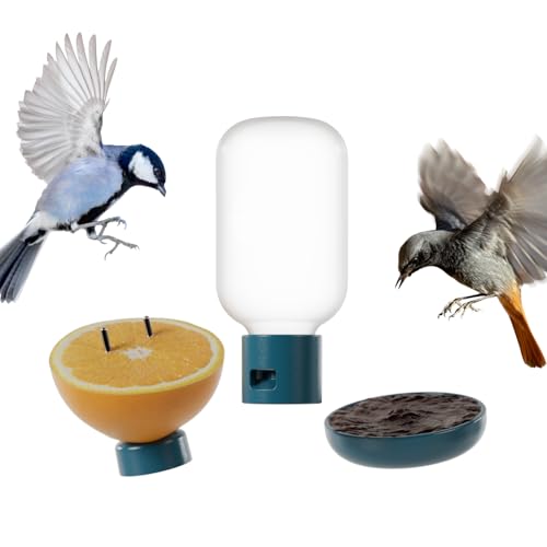 Birdbuddy 3-in-1 Nutrition Set - Outdoor Bird Accessories with Water Fountain, Fruit Spike & Jelly Tray Feeder - Durable, Easy Attachment for Bird