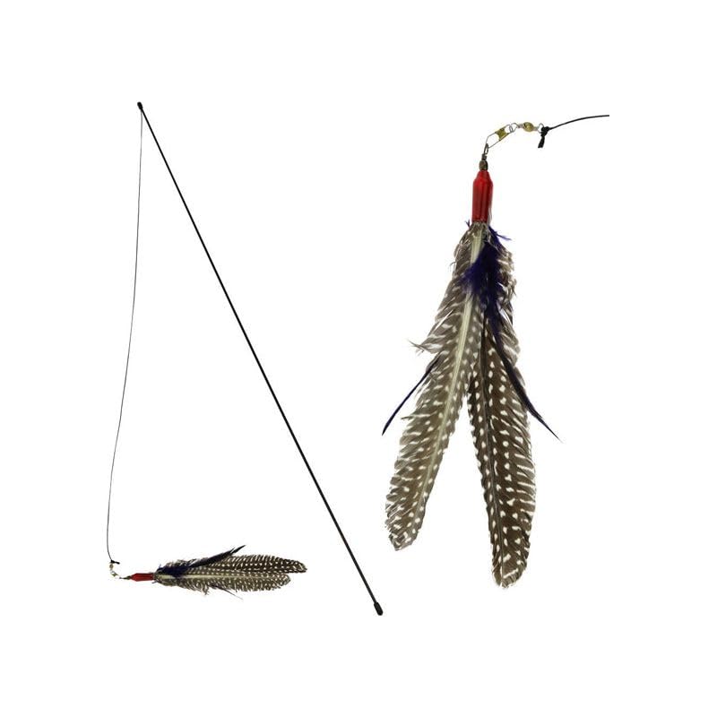 GoCat Da Bird Rod and Feather Cat Toy, Handmade in The USA (1 Bird)