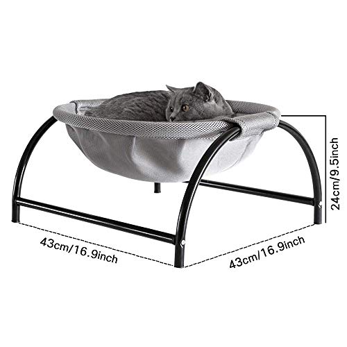 JUNSPOW Cat Bed Dog/Pet Hammock Bed Free-Standing Kitty Sleeping Cat Supplies Pet Supplies Whole Wash Stable & Breathable Easy Assembly Indoors