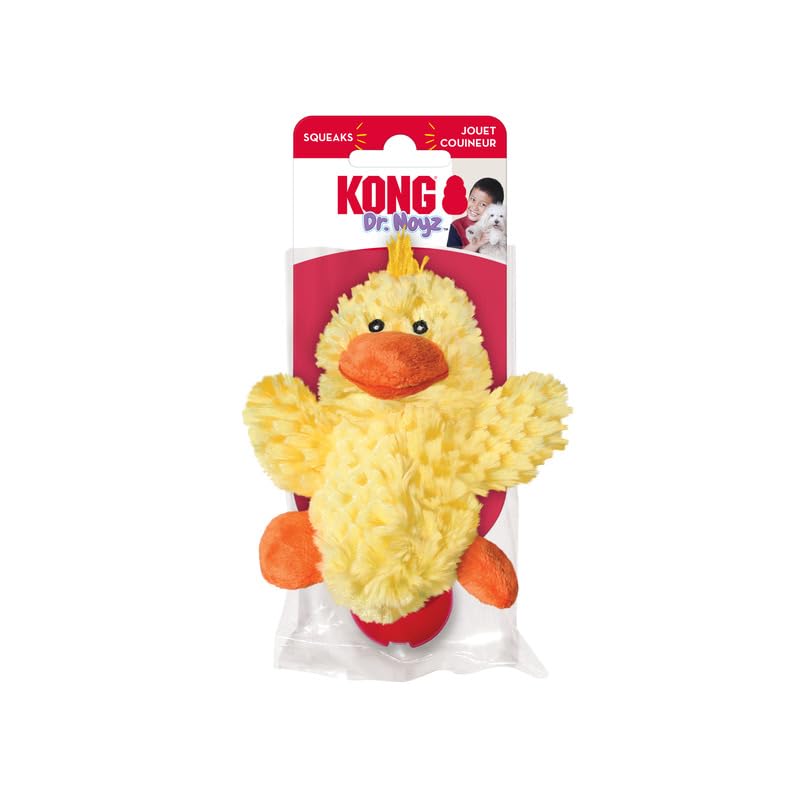 KONG Low Stuffing with Squeaker Dog Toy, X-Small, 3 Animals, Bear, Duck, Frog