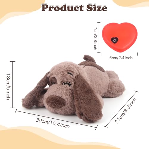 BEVERLYSHARK Beverly Shark Puppy Heartbeat Toy Dog Anxiety Relief Calming Aid Puppy Heartbeat Stuffed Animal Behavioral Training Sleep Aid Comfort