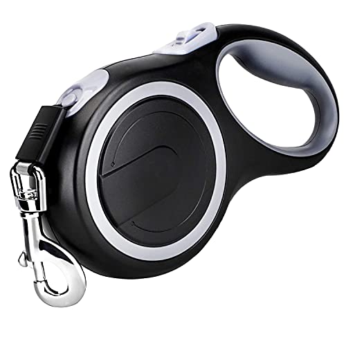 26Ft Retractable Dog Leash, Heavy Duty Great Leash for Dog up to 110 lbs, Anti-Slip Rubberized Handle, One-Handed Brake, Strong Nylon Tape, Tangle
