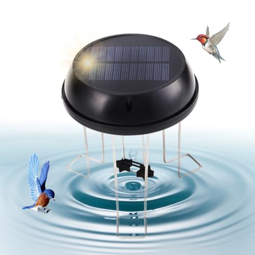 Bird Bath Solar Swing Device, Stainless Steel Bird Bath Bubble Device, Suitable for Garden Ponds, Pool Scenery, Oxygen and Water Enhancers