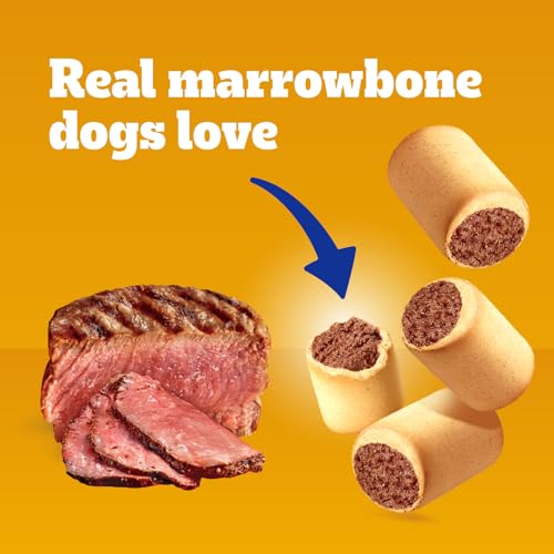 Pedigree Dry Dog Treats MarroBone, Real Beef Flavor, Bone Marrow Dog Treats, 6 lb. Bag (Pack of 1)