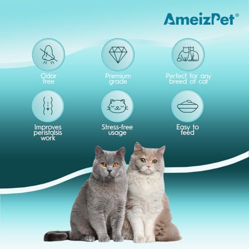 AmeizPet Hairball Remedy for Cats, Anti-Hairball Paste for Pet Fur, Treatment for Long & Short Fur Cats, 4.23 Oz (120g)