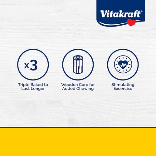 Vitakraft Crunch Sticks Parakeet Treat - Triple-Baked Millet Parakeet Treats with Natural Wood Center - Crunchy & Nutritious Bird Treat Sticks for