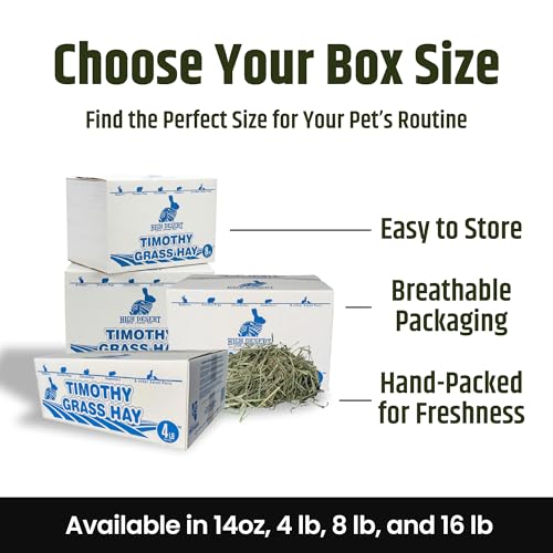 High Desert 2nd Cutting Timothy Hay for Rabbits, Guinea Pigs, Chinchillas and Small Pets, Soft Leafy for Daily Feeding and Digestive Health, Natural