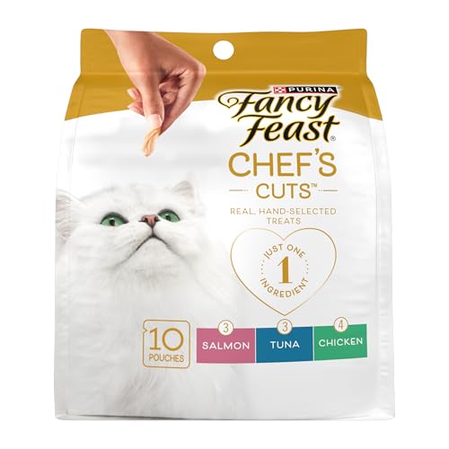 Purina Fancy Feast Natural Cat Treats Variety Pack, Purely Natural - (Pack of 5) 10 ct. Pouches