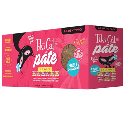 Tiki Cat Grill Pâté Wet Cat Food, Variety Pack, 2.8 oz. Cans (12 Count)