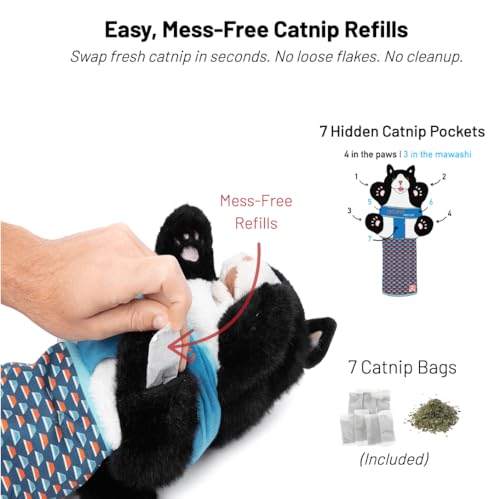 Cat Wrestling Glove Puppet – Interactive Hand Mitt with Durable Protective Sleeve and Catnip - Play & Enrichment