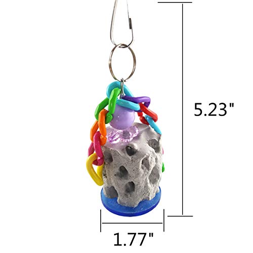 Wontee Bird Calcium Teeth Grinding Chew Treats Toy for Parrot Parakeet Cockatiel Conure Gerbil Rat Mouse Guinea Pig Chinchilla