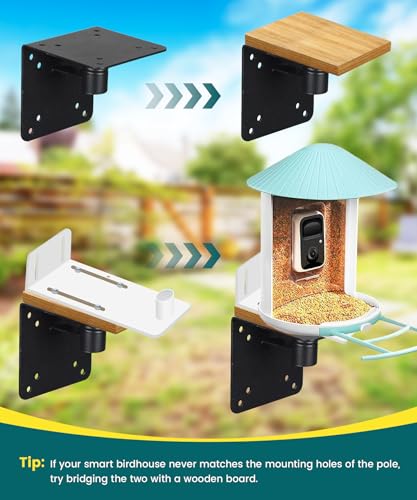 Heavy Duty Bird Feeder Pole - 60 Inch Adjustable 1 Inch Metal Bird House Pole with 14” Deep Auger Base | Outdoor Mount Kit for Bluebird Houses