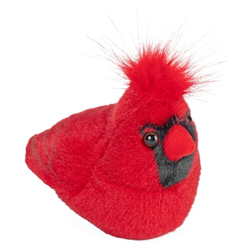 Wild Republic Audubon Birds Northern Cardinal Plush with Authentic Bird Sound, Stuffed Animal, Bird Toys for Kids and Birders