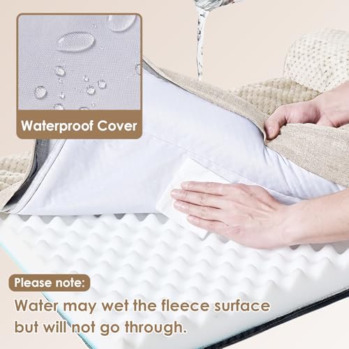 EHEYCIGA Memory Foam Dog Bed Large Size Dogs, Orthopedic Dog Bed Large with Washable Removable Cover, Waterproof Pet Sofa Couch with Nonskid Bottom