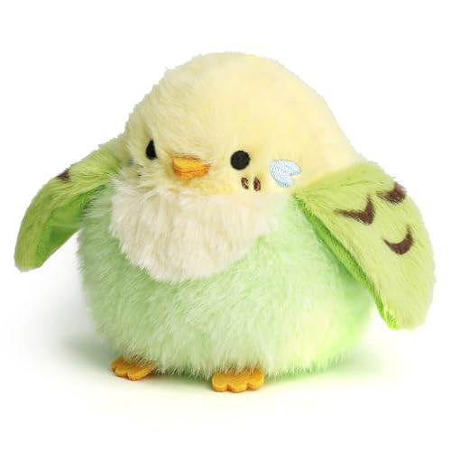 3.9 inches Parakeet Plush Toy Bird Stuffed Animal Plush Toy Holder Bag Pendant Party Christmas Birthday Valentine's Day Gifts Toys for Kids Girlfrends