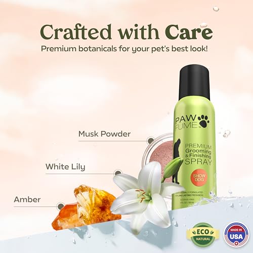 PAWFUME Dog Perfume Spray Long Lasting Scent for Grooming, Show Dog, 1-Pack – Keep Your Pup Fresh All Day – Hypoallergenic, Alcohol-Free, Detangling
