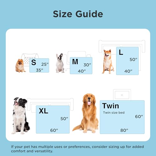 Bedsure Premium Cooling Blanket for Large Dog - Q-MAX>0.5, Breathable Summer Washable Cold Pet Mat, Soft Durable Self Cooling Dog Mat for Hot