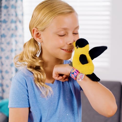 Birds 2 Pack - Oriole & Red Parrot - Slap Bracelet Interactive Plush Toy Birds, They Chat-Sing-Mimic Each Other, Flap Wings, Kids 3+