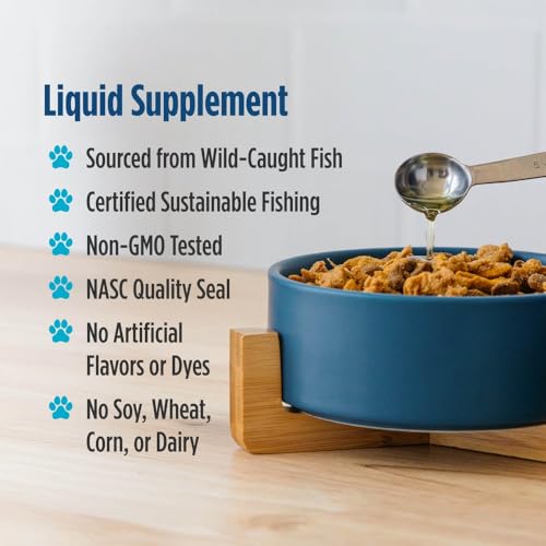 Nordic Naturals Omega-3 Pet, Unflavored - 16 oz - 1380 mg Omega-3 Per Teaspoon - Fish Oil for Large to Very Large Dogs with EPA & DHA - Promotes
