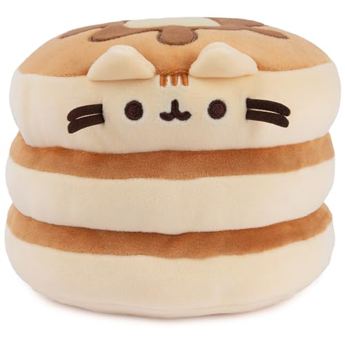 GUND Pusheen the Cat Pancake Squisheen Plush, Squishy Toy Stuffed Animal for Ages 8 and Up, Brown, 6”