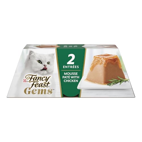 Fancy Feast Gems Pate Cat Food Mousse With Chicken and a Halo of Savory Gravy Cat Food - (Pack of 8) 4 oz. Boxes