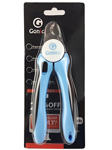 gonicc Dog & Cat Pets Nail Clippers and Trimmers - with Safety Guard to Avoid Overcutting, Free Nail File, Razor Sharp Blade - Professional Grooming