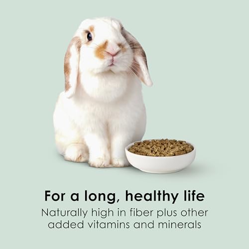 Kaytee Timothy Complete Rabbit Food, Made with Timothy Hay, High in Fiber, Supports Dental Health and Digestion, 9.5 pounds